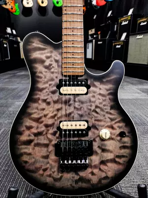 Ernie Ball Music Man - Axis Electric Guitar - Charcoal Cloud Quilt 3